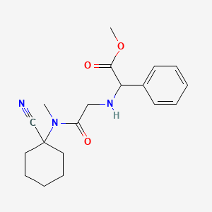 molecular formula C19H25N3O3 B2984949 Methyl 2-({[(1-cyanocyclohexyl)(methyl)carbamoyl]methyl}amino)-2-phenylacetate CAS No. 1311448-70-0