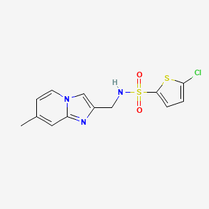 molecular formula C13H12ClN3O2S2 B2984953 5-chloro-N-((7-methylimidazo[1,2-a]pyridin-2-yl)methyl)thiophene-2-sulfonamide CAS No. 868972-36-5