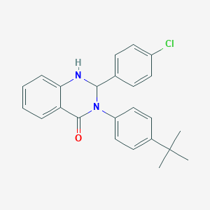 molecular formula C24H23ClN2O B298497 3-(4-tert-butylphenyl)-2-(4-chlorophenyl)-2,3-dihydro-4(1H)-quinazolinone 