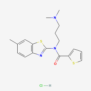 N-(3-(dimethylamino)propyl)-N-(6-methylbenzo[d]thiazol-2-yl)thiophene-2-carboxamide hydrochloride