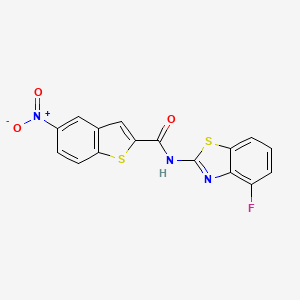 N-(4-fluoro-1,3-benzothiazol-2-yl)-5-nitro-1-benzothiophene-2-carboxamide