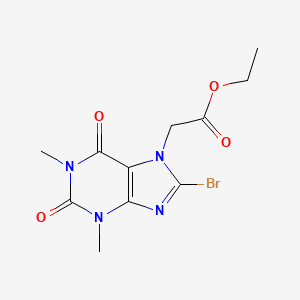 molecular formula C11H13BrN4O4 B2985007 Ethyl 2-(8-bromo-1,3-dimethyl-2,6-dioxopurin-7-yl)acetate CAS No. 52943-73-4