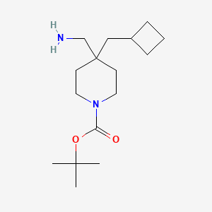 tert-Butyl 4-(aminomethyl)-4-(cyclobutylmethyl)piperidine-1-carboxylate