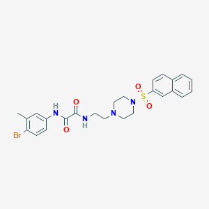 molecular formula C25H27BrN4O4S B298501 N-(4-bromo-3-methylphenyl)-N'-{2-[4-(naphthalen-2-ylsulfonyl)piperazin-1-yl]ethyl}ethanediamide 