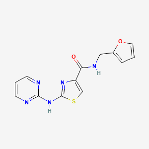 N-(furan-2-ylmethyl)-2-(pyrimidin-2-ylamino)thiazole-4-carboxamide