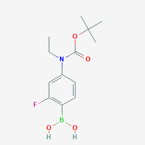 molecular formula C13H19BFNO4 B2985019 4-(N-BOC-N-乙基氨基)-2-氟苯硼酸 CAS No. 2377610-16-5