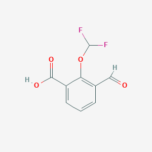 molecular formula C9H6F2O4 B2985023 2-(Difluoromethoxy)-3-formylbenzoic acid CAS No. 2248375-55-3