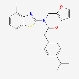N-(4-fluorobenzo[d]thiazol-2-yl)-N-(furan-2-ylmethyl)-2-(4-isopropylphenyl)acetamide