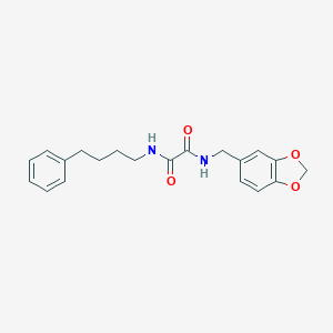 molecular formula C20H22N2O4 B298503 N~1~-(1,3-benzodioxol-5-ylmethyl)-N~2~-(4-phenylbutyl)ethanediamide 