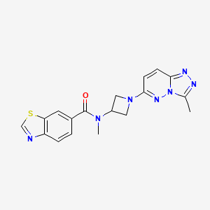 N-methyl-N-(1-{3-methyl-[1,2,4]triazolo[4,3-b]pyridazin-6-yl}azetidin-3-yl)-1,3-benzothiazole-6-carboxamide