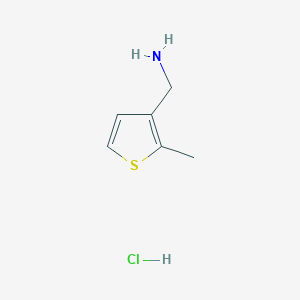 molecular formula C6H10ClNS B2985048 (2-甲基噻吩-3-基)甲胺盐酸盐 CAS No. 2172496-26-1