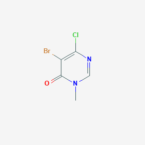 molecular formula C5H4BrClN2O B2985055 5-Bromo-6-chloro-3-methylpyrimidin-4(3H)-one CAS No. 117113-95-8