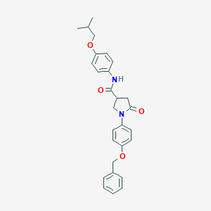 molecular formula C28H30N2O4 B298506 1-[4-(benzyloxy)phenyl]-N-[4-(2-methylpropoxy)phenyl]-5-oxopyrrolidine-3-carboxamide 