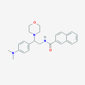 molecular formula C25H29N3O2 B2985065 N-(2-(4-(二甲氨基)苯基)-2-吗啉乙基)-2-萘酰胺 CAS No. 941899-80-5