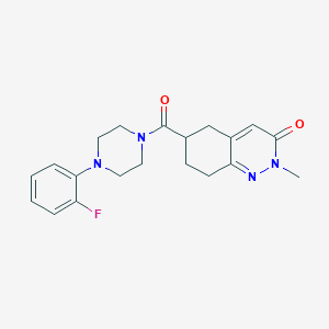 molecular formula C20H23FN4O2 B2985072 6-(4-(2-fluorophenyl)piperazine-1-carbonyl)-2-methyl-5,6,7,8-tetrahydrocinnolin-3(2H)-one CAS No. 1904197-54-1