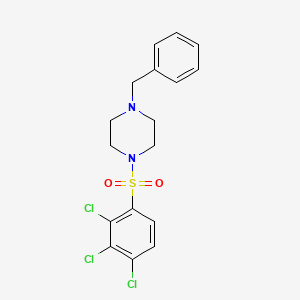 molecular formula C17H17Cl3N2O2S B2985078 1-Benzyl-4-[(2,3,4-trichlorophenyl)sulfonyl]piperazine CAS No. 325813-37-4