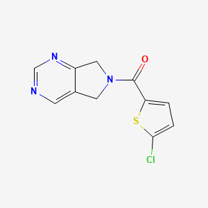 molecular formula C11H8ClN3OS B2985092 (5-氯噻吩-2-基)(5H-吡咯并[3,4-d]嘧啶-6(7H)-基)甲酮 CAS No. 1448069-88-2