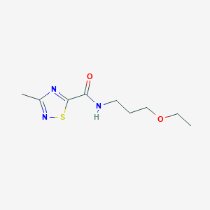 molecular formula C9H15N3O2S B2985098 N-(3-ethoxypropyl)-3-methyl-1,2,4-thiadiazole-5-carboxamide CAS No. 1448063-89-5