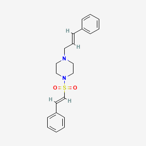 molecular formula C21H24N2O2S B2985100 1-[(E)-2-phenylethenyl]sulfonyl-4-[(E)-3-phenylprop-2-enyl]piperazine CAS No. 342596-89-8