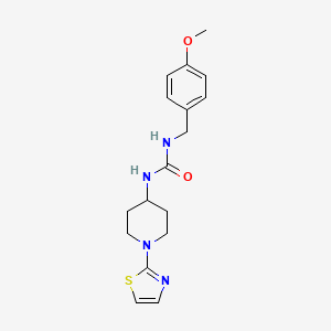 molecular formula C17H22N4O2S B2985125 1-(4-甲氧基苄基)-3-(1-(噻唑-2-基)哌啶-4-基)脲 CAS No. 1797872-51-5