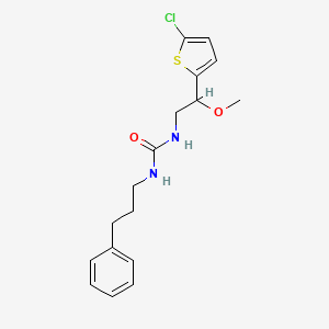 molecular formula C17H21ClN2O2S B2985143 1-(2-(5-Chlorothiophen-2-yl)-2-methoxyethyl)-3-(3-phenylpropyl)urea CAS No. 2034258-71-2