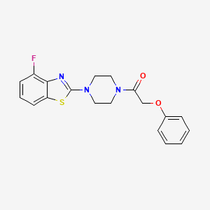 molecular formula C19H18FN3O2S B2985145 4-Fluoro-2-[4-(phenoxyacetyl)piperazin-1-yl]-1,3-benzothiazole CAS No. 897481-43-5