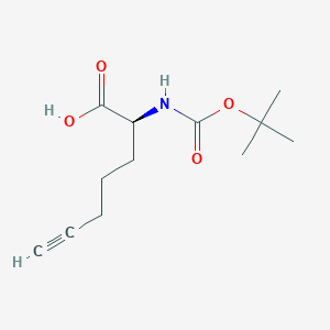 molecular formula C12H19NO4 B2985146 (S)-2-((叔丁氧羰基)氨基)庚-6-炔酸 CAS No. 1234692-59-1