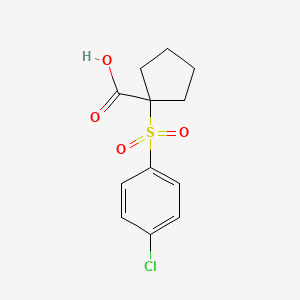 molecular formula C12H13ClO4S B2985157 1-(4-Chloro-benzenesulfonyl)-cyclopentane-carboxylic acid CAS No. 505071-95-4