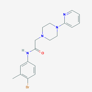 molecular formula C18H21BrN4O B2985160 N-(4-bromo-3-methylphenyl)-2-[4-(2-pyridinyl)piperazino]acetamide CAS No. 329779-66-0