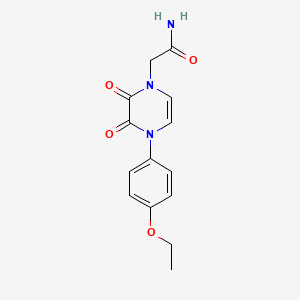 molecular formula C14H15N3O4 B2985165 2-[4-(4-乙氧苯基)-2,3-二氧吡嗪-1-基]乙酰胺 CAS No. 898463-79-1