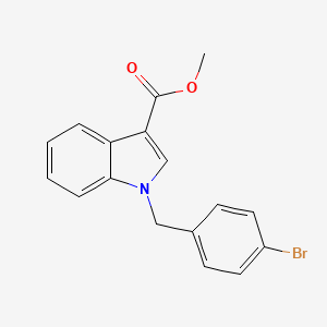 molecular formula C17H14BrNO2 B2985174 Methyl 1-[(4-bromophenyl)methyl]indole-3-carboxylate CAS No. 709004-41-1