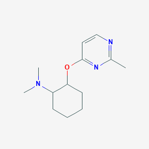 molecular formula C13H21N3O B2985191 N,N-dimethyl-2-[(2-methylpyrimidin-4-yl)oxy]cyclohexan-1-amine CAS No. 2197830-11-6