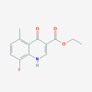 molecular formula C13H12FNO3 B2985204 Ethyl 8-fluoro-4-hydroxy-5-methyl-3-quinolinecarboxylate CAS No. 329698-70-6