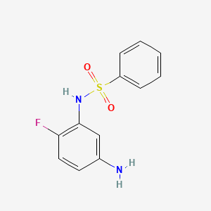molecular formula C12H11FN2O2S B2985207 N-(5-amino-2-fluorophenyl)benzenesulfonamide CAS No. 926267-60-9