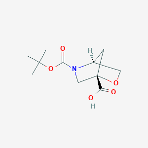 molecular formula C11H17NO5 B2985244 (1S,4S)-5-(叔丁氧羰基)-2-氧杂-5-氮杂双环[2.2.1]庚烷-1-羧酸 CAS No. 1932599-21-7