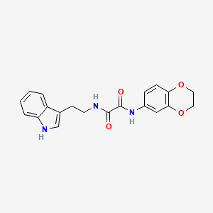 molecular formula C20H19N3O4 B2985253 N'-(2,3-dihydro-1,4-benzodioxin-6-yl)-N-[2-(1H-indol-3-yl)ethyl]oxamide CAS No. 899956-39-9