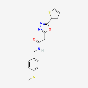 4-{2-[(2-chloro-4-fluorobenzyl)amino]-2-oxoethyl}-N-(4-fluorophenyl)-3-oxopiperazine-1-carboxamide