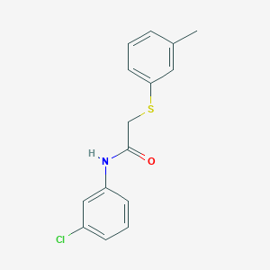 molecular formula C15H14ClNOS B2985257 N-(3-chlorophenyl)-2-[(3-methylphenyl)sulfanyl]acetamide CAS No. 329079-28-9