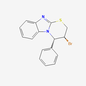 molecular formula C16H13BrN2S B2985277 (3S,4S)-3-溴-4-苯基-3,4-二氢-2H-[1,3]噻嗪并[3,2-a]苯并咪唑 CAS No. 2309431-63-6