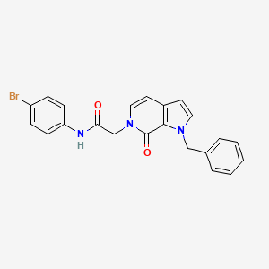 molecular formula C22H18BrN3O2 B2985281 2-(1-苄基-7-氧代-1H-吡咯并[2,3-c]吡啶-6(7H)-基)-N-(4-溴苯基)乙酰胺 CAS No. 1286707-17-2