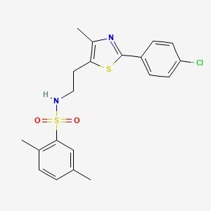 N-(2-(2-(4-chlorophenyl)-4-methylthiazol-5-yl)ethyl)-2,5-dimethylbenzenesulfonamide