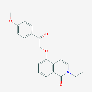 molecular formula C20H19NO4 B2985318 2-乙基-5-[2-(4-甲氧基苯基)-2-氧代乙氧基]异喹啉-1-酮 CAS No. 898411-59-1