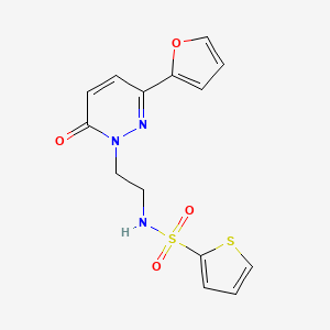 N-(2-(3-(furan-2-yl)-6-oxopyridazin-1(6H)-yl)ethyl)thiophene-2-sulfonamide