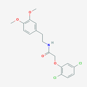 molecular formula C18H19Cl2NO4 B2985334 2-(2,5-dichlorophenoxy)-N-[2-(3,4-dimethoxyphenyl)ethyl]acetamide CAS No. 223686-72-4