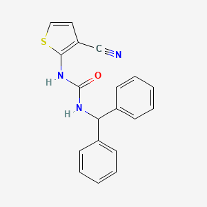 molecular formula C19H15N3OS B2985338 1-Benzhydryl-3-(3-cyanothiophen-2-yl)urea CAS No. 1219842-11-1