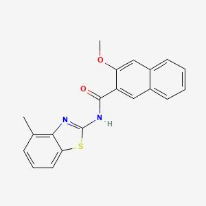 B2985363 3-methoxy-N-(4-methyl-1,3-benzothiazol-2-yl)naphthalene-2-carboxamide CAS No. 313237-30-8