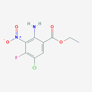 molecular formula C9H8ClFN2O4 B2985364 Ethyl 2-amino-5-chloro-4-fluoro-3-nitrobenzoate CAS No. 2248319-64-2