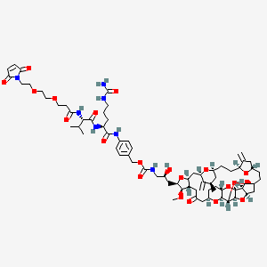 molecular formula C70H99N7O21 B2985367 Mal-PEG2-VCP-Eribulin 