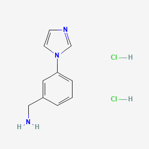 molecular formula C10H13Cl2N3 B2985368 (3-(1H-咪唑-1-基)苯基)甲胺二盐酸盐 CAS No. 2377033-94-6