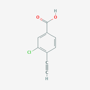 molecular formula C9H5ClO2 B2985382 3-Chloro-4-ethynylbenzoic acid CAS No. 1866562-06-2